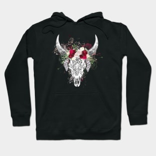 Cow skull floral 23 Hoodie